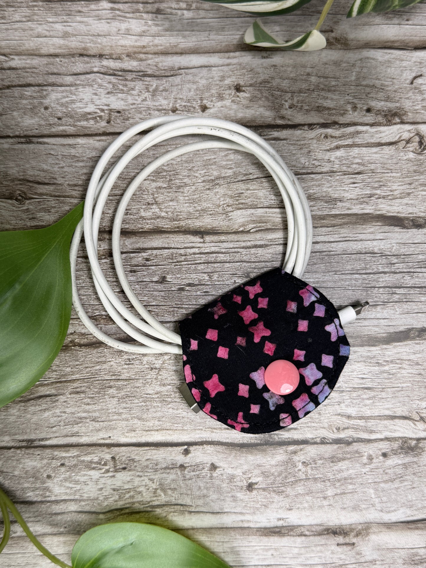 Cable Organiser – Snap Close Cord Tidy (Handmade Fabric)