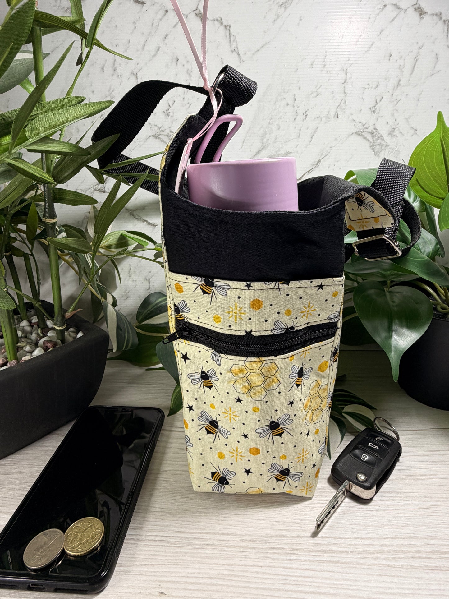 Drink Bottle Bag with Phone Pocket