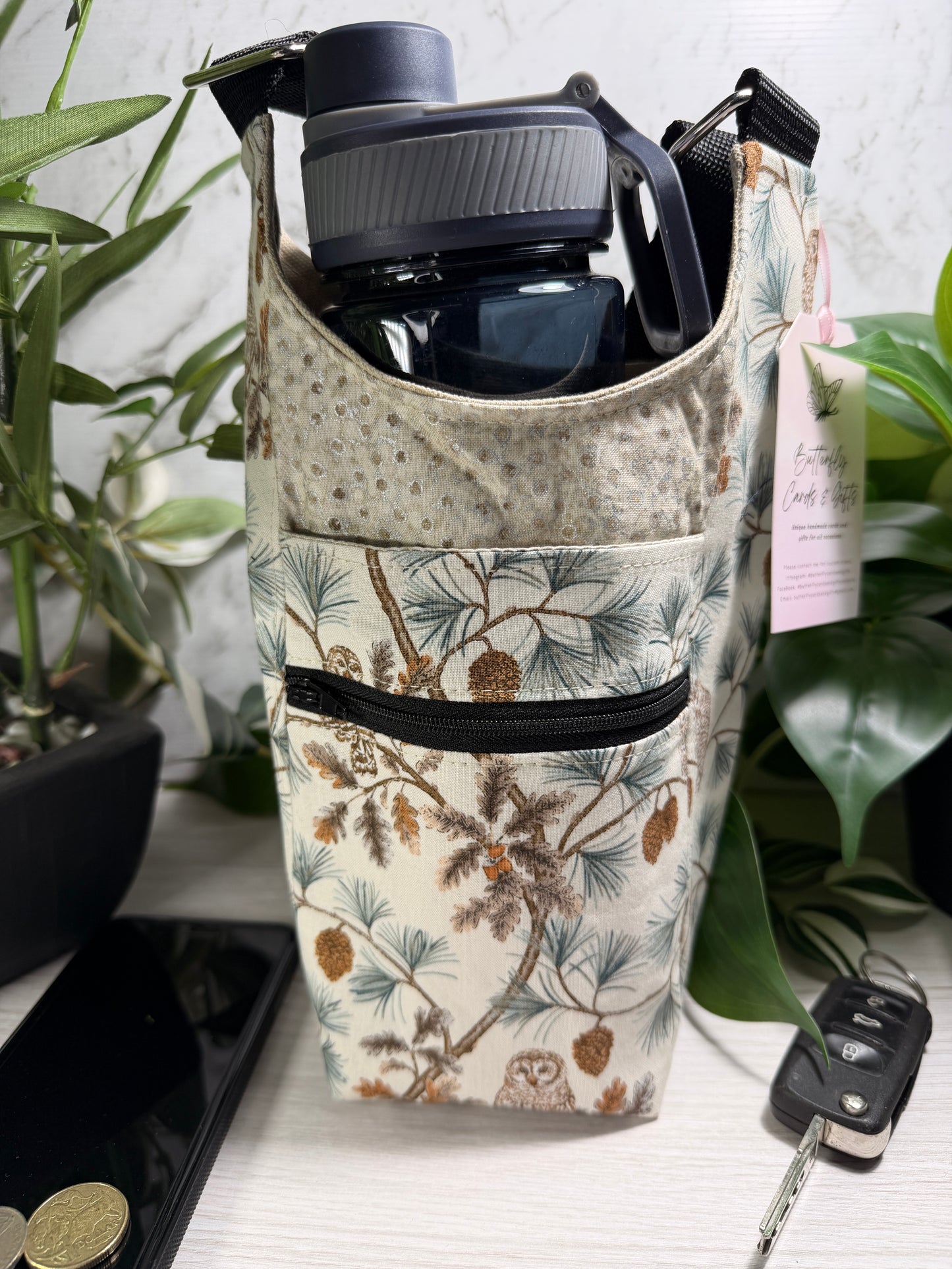Drink Bottle Bag with Phone Pocket