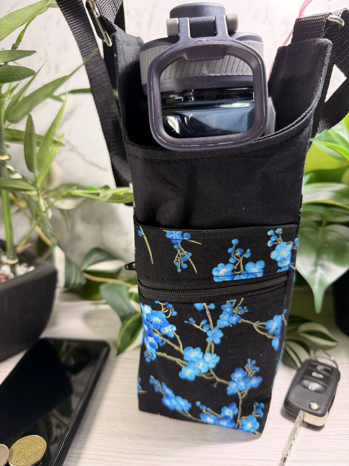 Drink Bottle Bag with Phone Pocket
