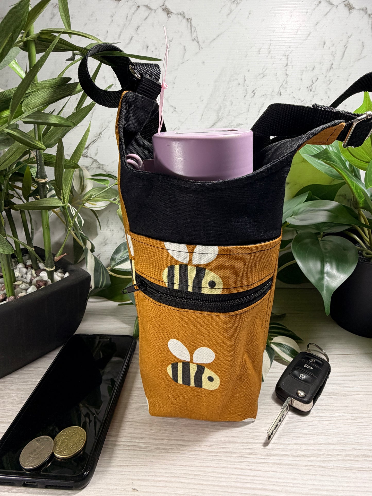 Drink Bottle Bag with Phone Pocket