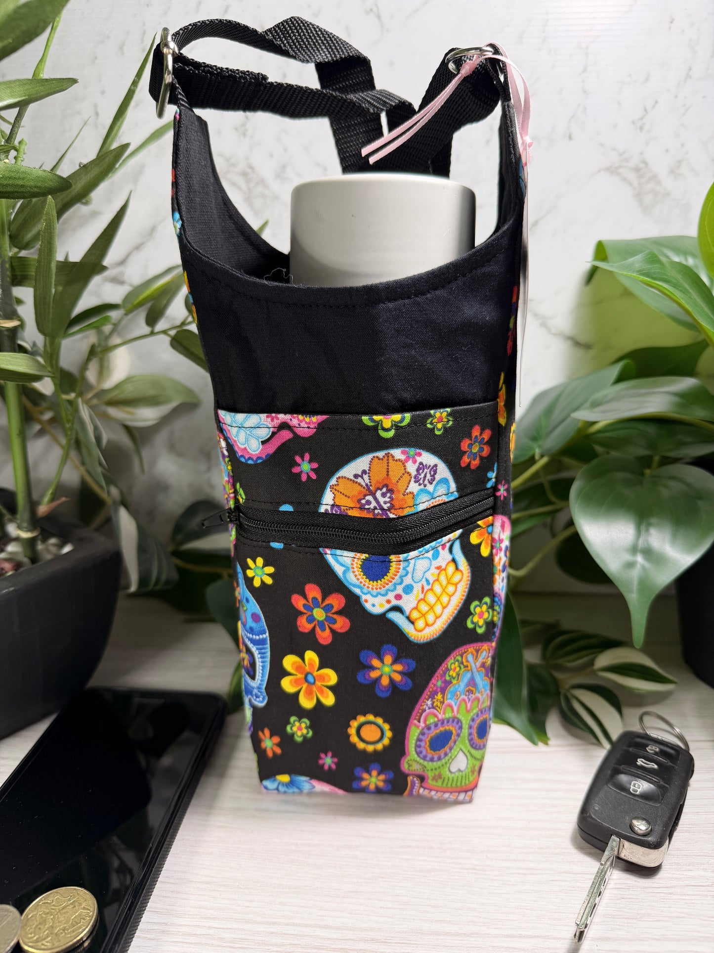 Drink Bottle Bag with Phone Pocket
