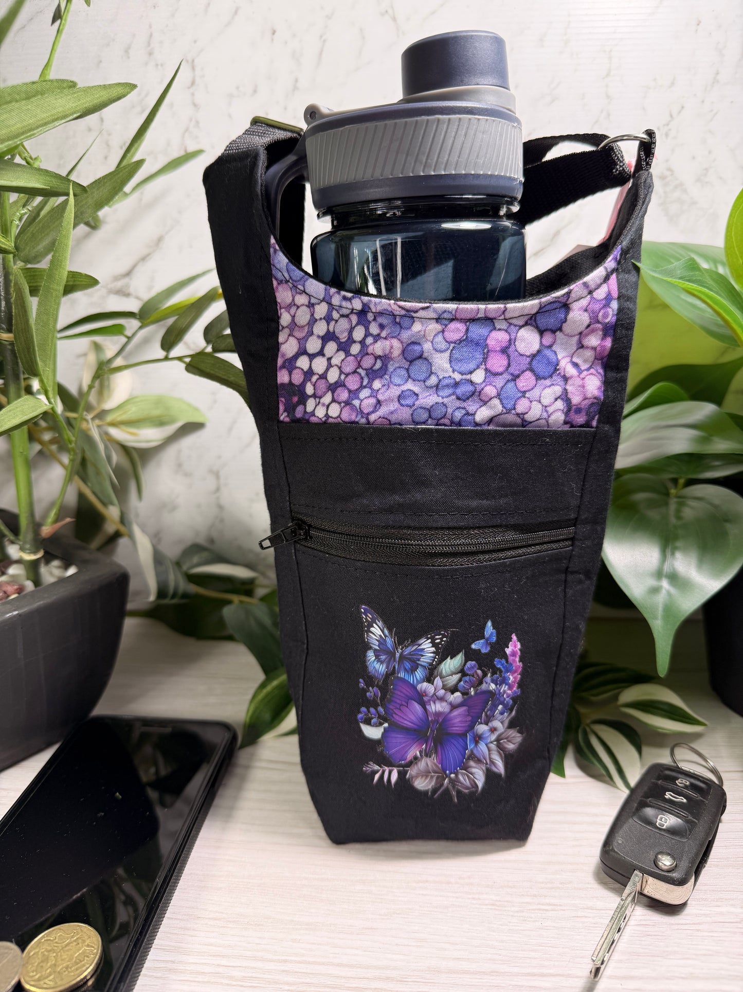 Drink Bottle Bag with Phone Pocket