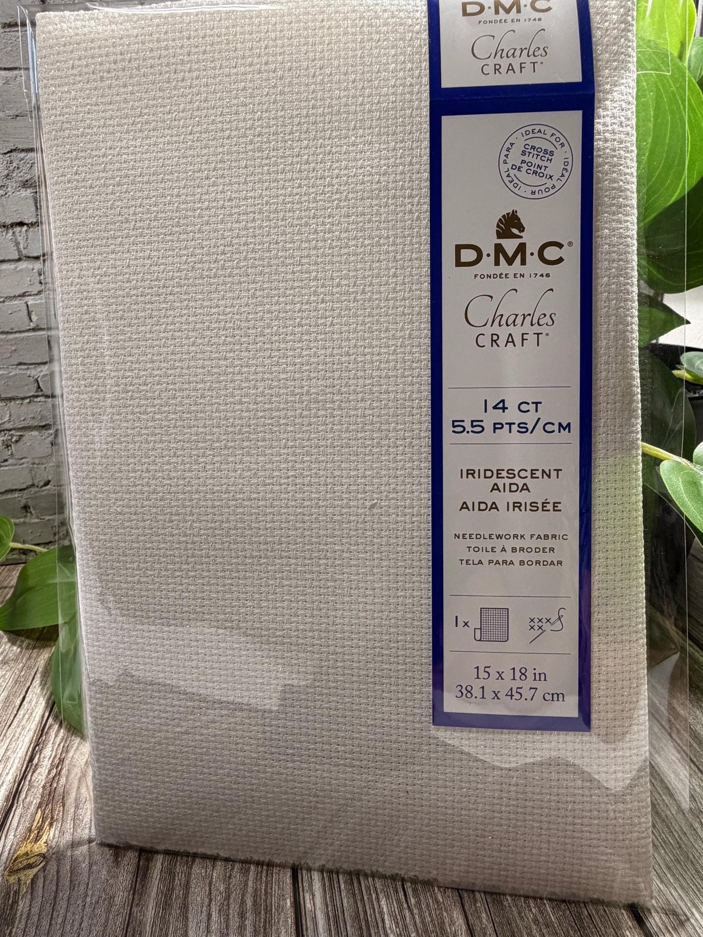 Aida 14 Count – Printed DMC Cotton Cross Stitch Fabric (15 x 18 inches)